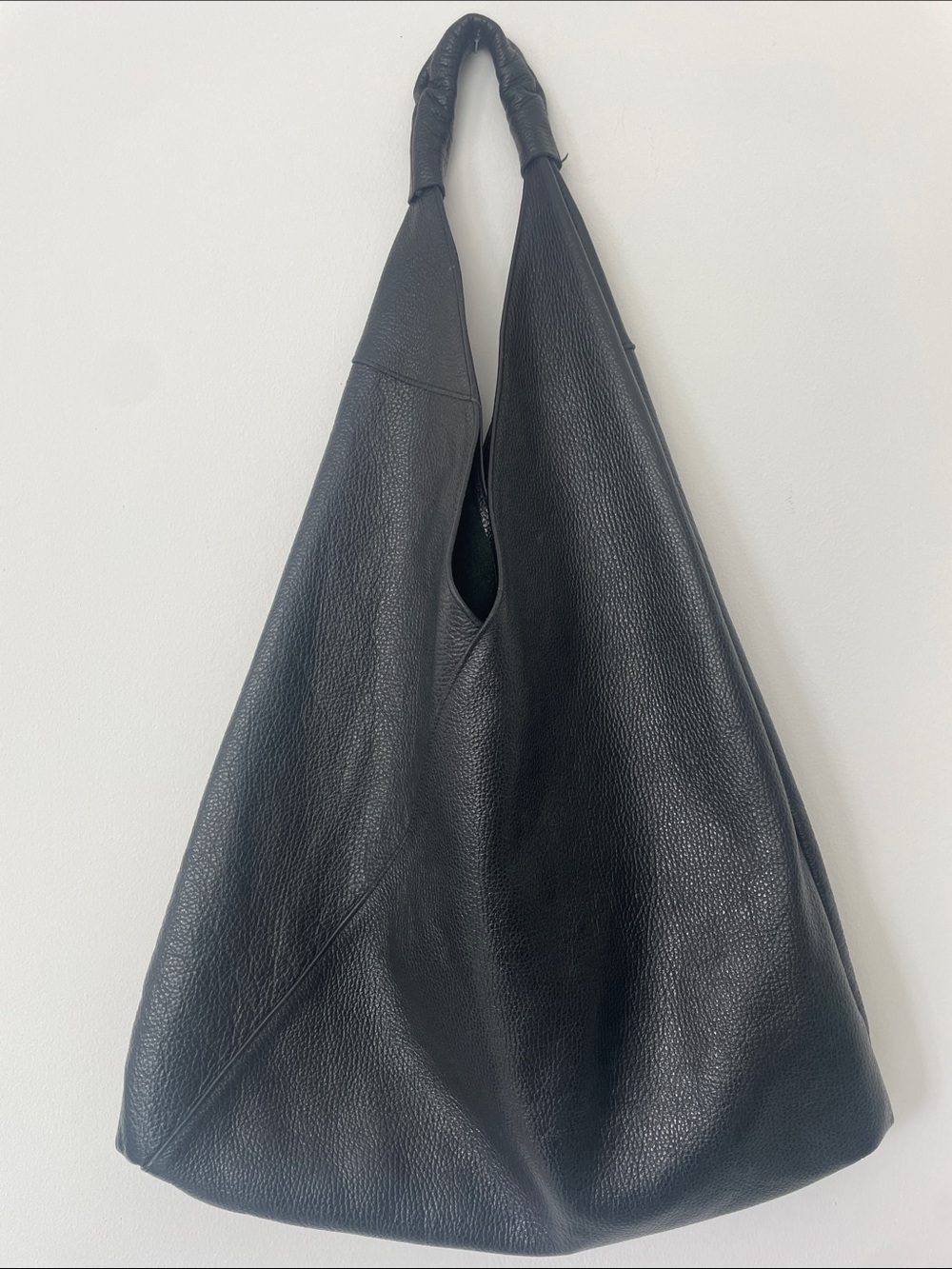leather Handbag Anna Luchini Black leather made in Italy